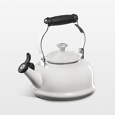 View Le Creuset ® Classic 1.7-Qt. White Whistling Stovetop Tea Kettle details