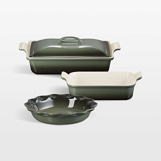 Le Creuset ® Thyme 4-Piece Heritage Rectangular Casserole Dishes and Pie Dish Set