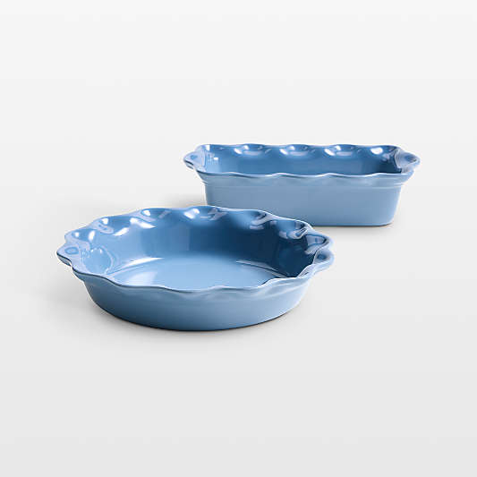 Le Creuset ® Chambray Fluted Ceramic Pie Dish and Loaf Pan Set