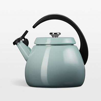 View Le Creuset ® Signature Cloche 2.2-Qt. Sea Salt Whistling Tea Kettle details