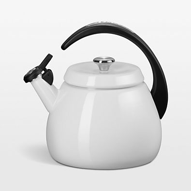 View Le Creuset ® Signature Cloche 2.2-Qt. White Whistling Tea Kettle details