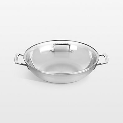 View Le Creuset ® Classic Stainless Steel 4.5-Qt. Wok with Glass Lid details