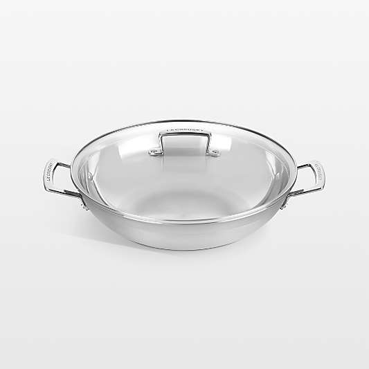 Le Creuset ® Classic Stainless Steel 4.5-Qt. Wok with Glass Lid
