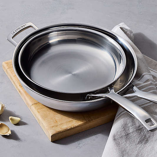 Le Creuset ® Classic Stainless Steel 9.5" and 11" Fry Pan Set