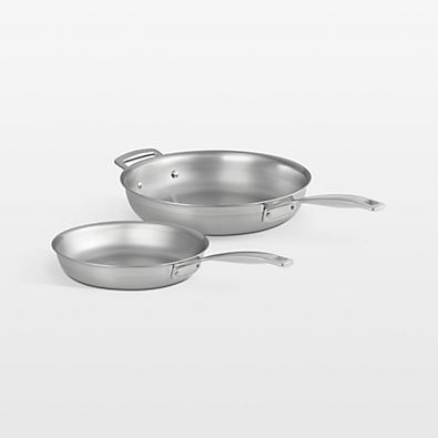 View Le Creuset ® Classic Stainless Steel 9.5" and 11" Fry Pan Set details