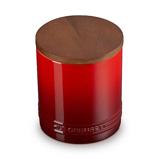 Le Creuset ® 40-Oz. Cerise Stoneware Canister