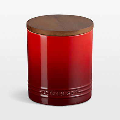 View Le Creuset ® 40-Oz. Cerise Stoneware Canister details