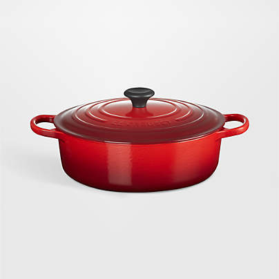 Le Creuset ® Signature 6.4-L/6.75-Qt. Cerise Enameled Cast Iron Wide Dutch Oven