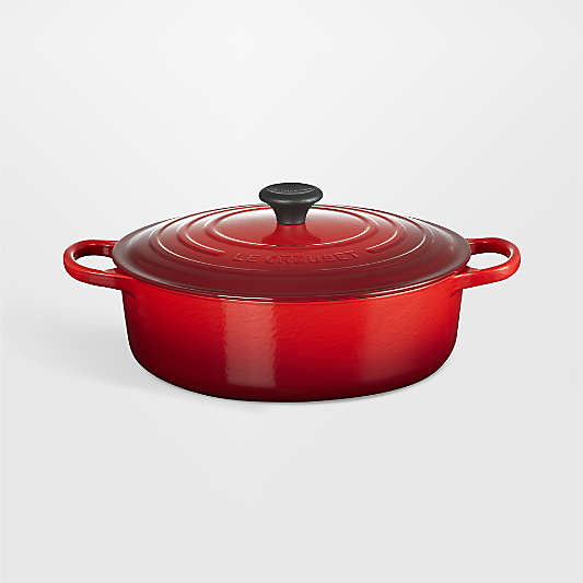 Le Creuset ® Signature 6.4-L/6.75-Qt. Cerise Enameled Cast Iron Wide Dutch Oven
