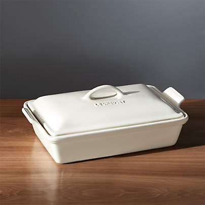 Le Creuset Signature 3.5-Qt. Cream Enameled Cast Iron Braiser Everyday Pan  with Lid + Reviews, Crate & Barrel