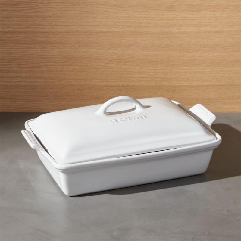 2.5 Qt. Rectangular Heritage Baking Dish (Cotton White), Le Creuset