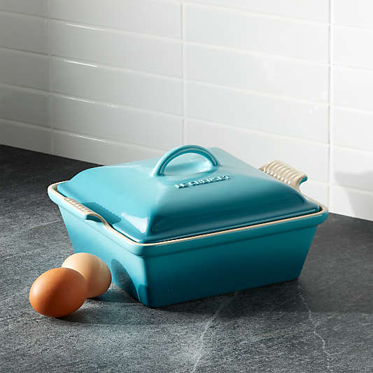 Le Creuset ® 3-Qt. Heritage Caribbean Covered Square Casserole Dish with Lid, 9x9"