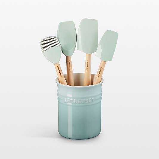 Le Creuset ® Craft Series Sea Salt 5-Piece Utensil Set with Crock