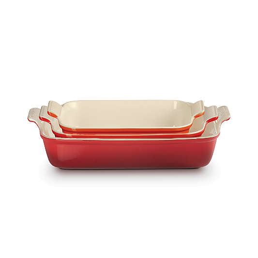 Le Creuset ® Heritage Cerise Rectangular Dish 3-Piece Set