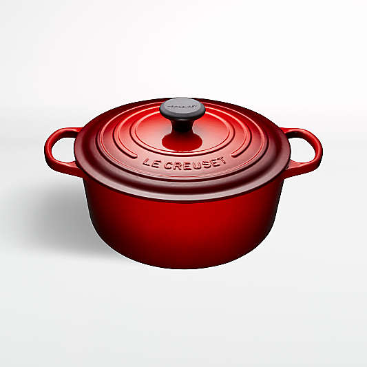 Le Creuset ® Signature 5.3-Liter/5.5-Quart Round Cerise Red Dutch Oven with Lid