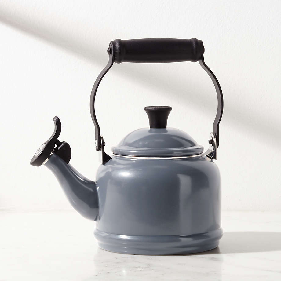 Le Creuset Demi 1.25Quart Graphite Grey Stovetop Whistling Tea Kettle
