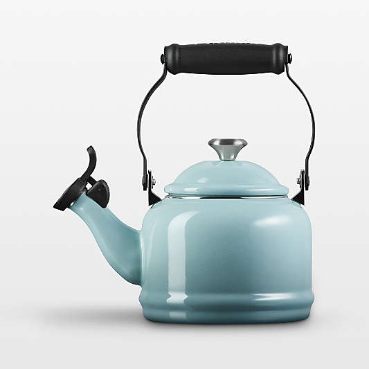 Le Creuset Signature Demi 1.25-Qt. Sea Salt Tea Kettle