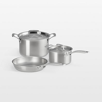 View Le Creuset ® Essential Stainless Steel 5-Piece Cookware Set details