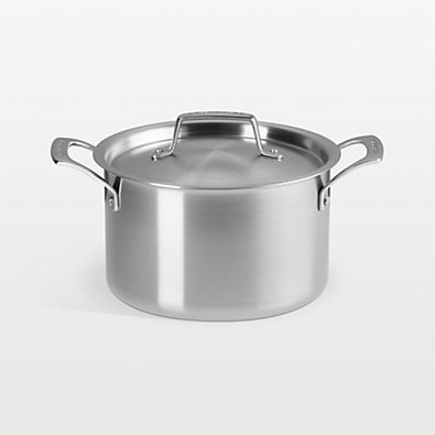 View Le Creuset ® Essential Stainless Steel 4-Qt. Deep Covered Stockpot details
