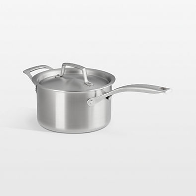 View Le Creuset ® Essential Stainless Steel 3-Qt. Covered Saucepan details