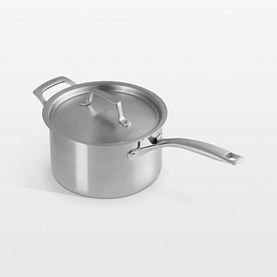 View Le Creuset ® Essential Stainless Steel 4-Qt. Covered Saucepan details