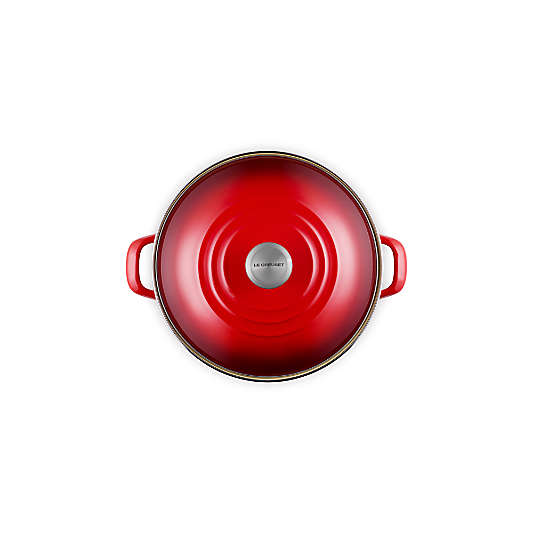 Le Creuset ® 12-Qt. Cerise Enameled Steel Stockpot with Stainless Steel Knob