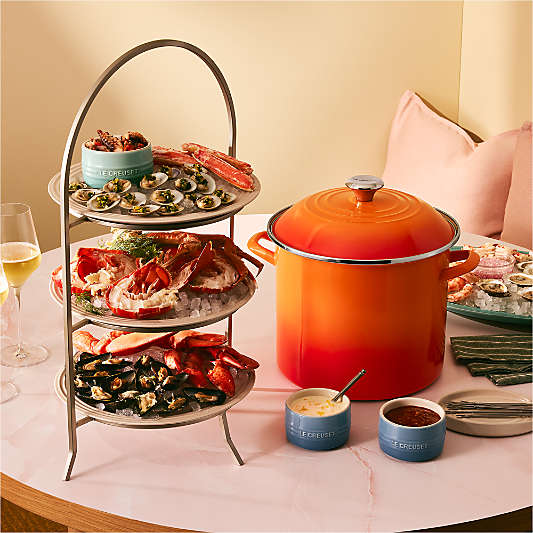 Le Creuset ® 12-Qt. Flame Enameled Steel Stockpot with Stainless Steel Knob