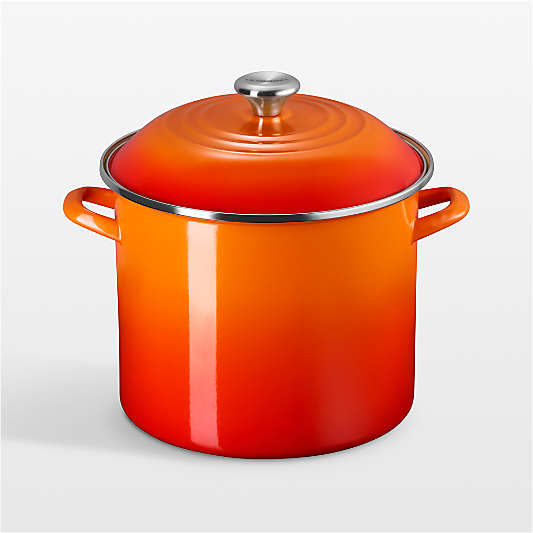 Le Creuset ® 12-Qt. Flame Enameled Steel Stockpot with Stainless Steel Knob