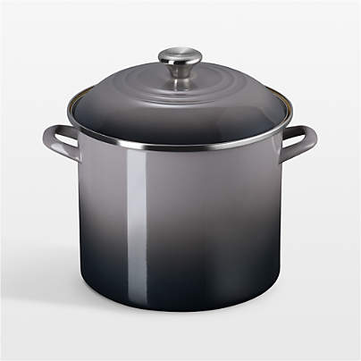 Le Creuset ® 12-Qt. Oyster Enameled Steel Stockpot with Stainless Steel Knob