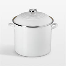 Le Creuset 12-Qt. RED Enameled Steel Stockpot with Stainless Steel Knob + Reviews | Crate & Barrel