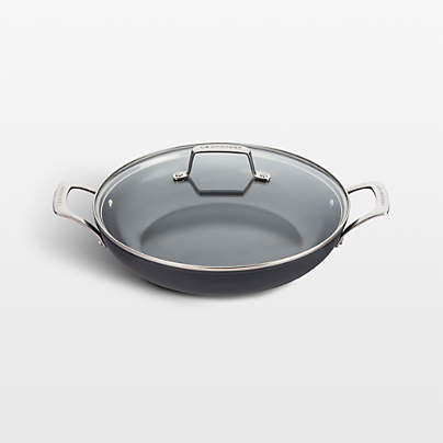 Le Creuset ® Essential Ceramic Nonstick 12" Shallow Braiser with Glass Lid