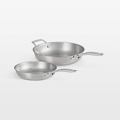 Le Creuset ® Essential Stainless Steel 2-Piece Fry Pan Set - 9.5" and 11"