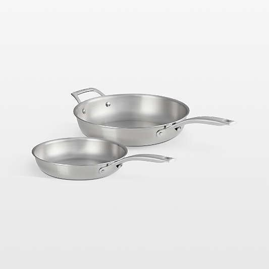 Le Creuset ® Essential 9.5" and 11" Stainless Steel 2-Piece Fry Pan Set