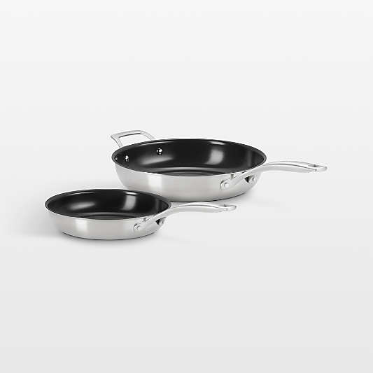 Le Creuset ® Essential 9.5" and 11" Stainless Steel Ceramic Non-Stick Fry Pan Set