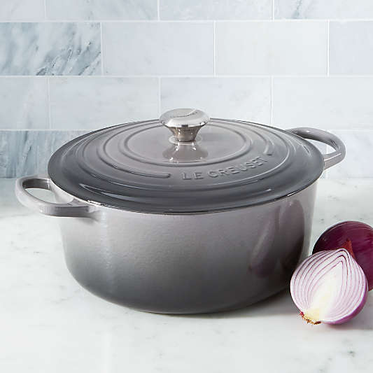 Le Creuset ® Signature 9-Qt. Oyster Enameled Cast Iron Round Dutch Oven