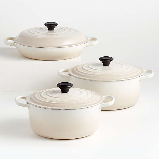Le Creuset ® Signature Meringue 6.7L/7.25-Qt. Enameled Cast Iron Round Dutch Oven