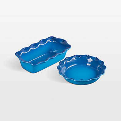 View Le Creuset ® Marseille Fluted Ceramic Pie Dish and Loaf Pan Set details