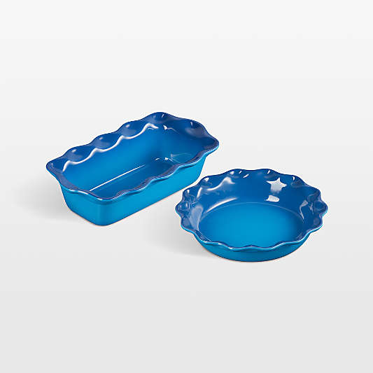 Le Creuset ® Marseille Fluted Ceramic Pie Dish and Loaf Pan Set