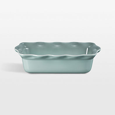 View Le Creuset ® Heritage Sea Salt Fluted Ceramic Loaf Pan details