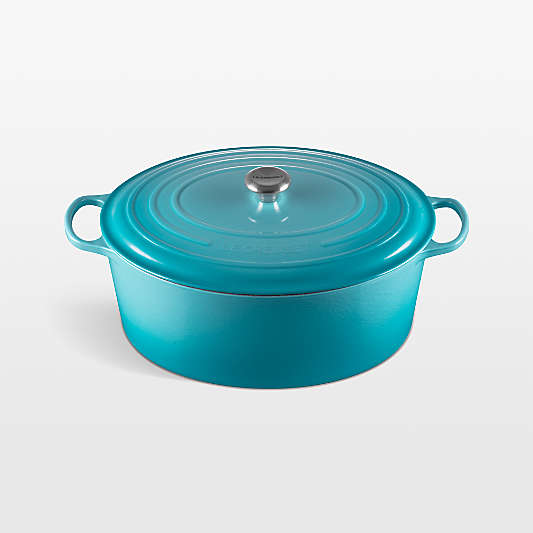 Le Creuset ® Signature 15.5-Qt. Caribbean Enameled Cast Iron Goose Pot Dutch Oven