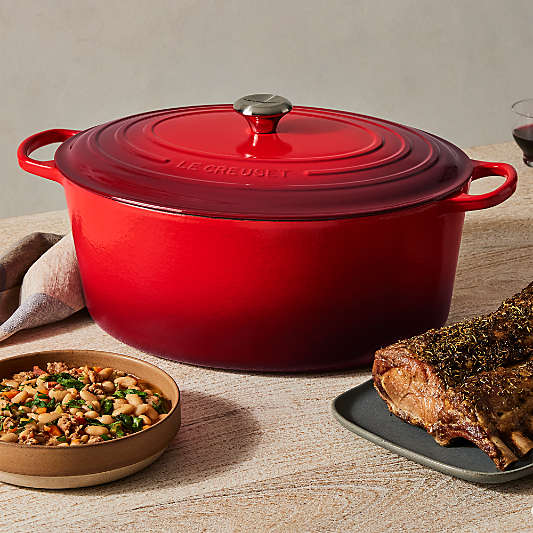 Le Creuset ® Signature 15.5-Qt. Cerise Enameled Cast Iron Goose Pot Dutch Oven