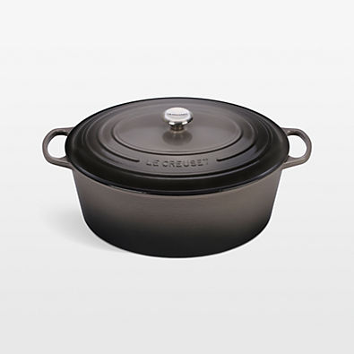 View Le Creuset ® Signature 15.5-Qt. Oyster Enameled Cast Iron Goose Pot Dutch Oven details