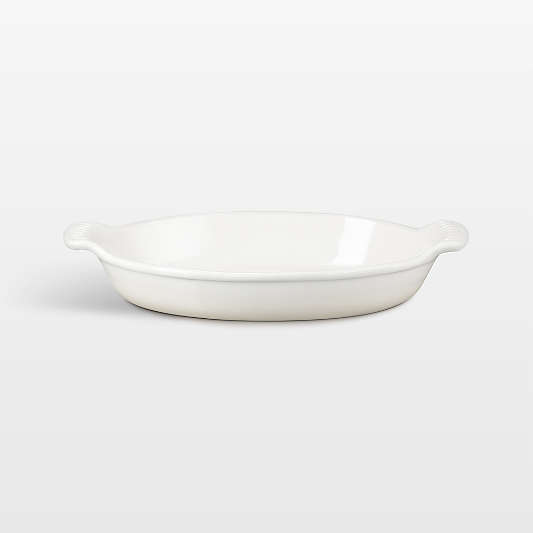 Le Creuset 1.6L Hertiage Oval Au Gratin in Meringue
