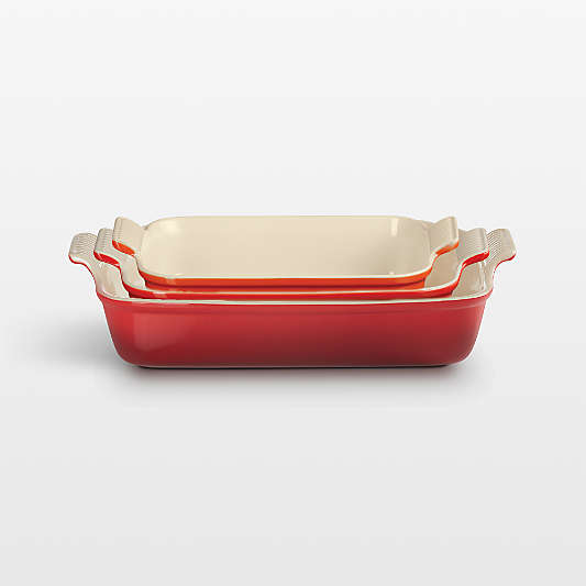 Le Creuset ® Heritage Cerise Rectangular Dish 3-Piece Set