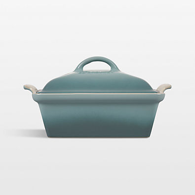 View Le Creuset ® Heritage 3-Qt. Sea Salt Covered Square Casserole Dish with Lid, 9x9" details