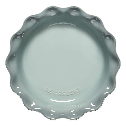 Le Creuset ® Heritage 9" Sea Salt Stoneware Pie Dish with Fluted Rim