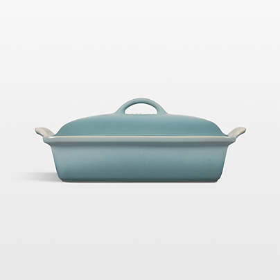 Le Creuset ® 4-Qt. Heritage Sea Salt Covered Rectangular Casserole