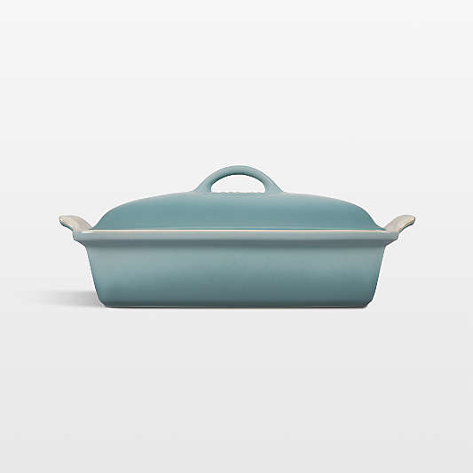 Le Creuset ® 4-Qt. Heritage Sea Salt Covered Rectangular Casserole