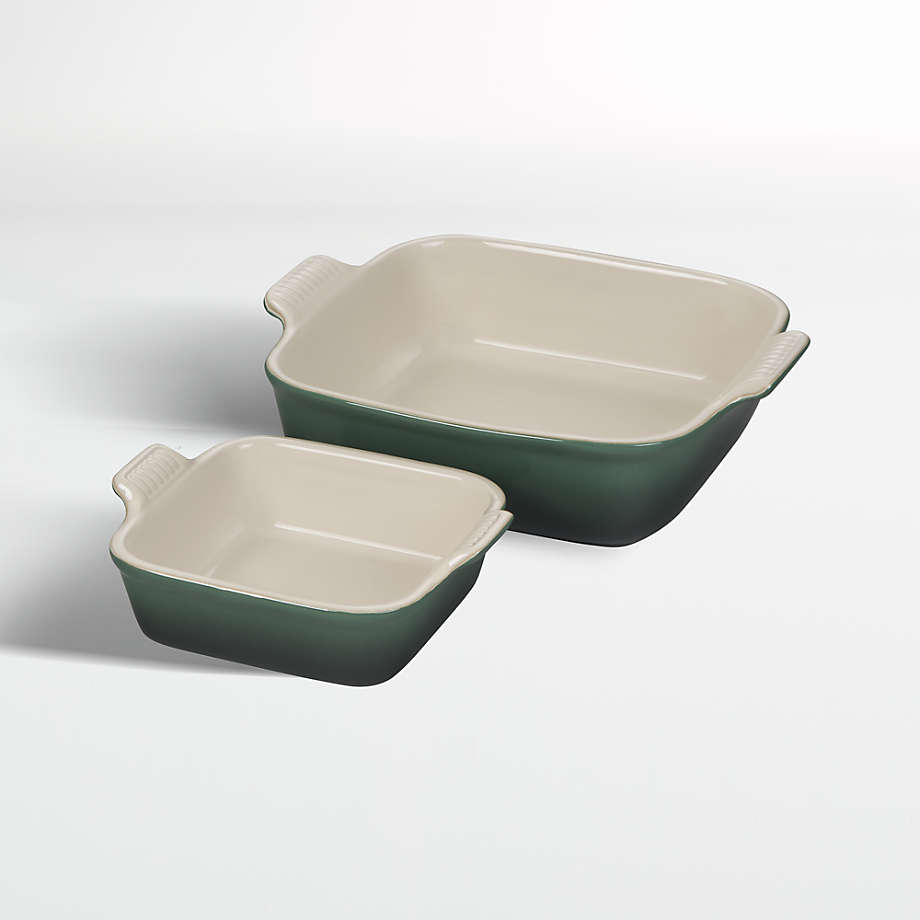 Staub 3-Piece Eucalyptus Green Ceramic Baking Dish Set + Reviews, Crate &  Barrel