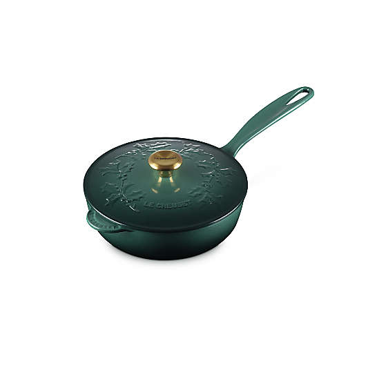 Le Creuset ® Traditional Holly Artichaut 2.25-Qt.Round Saucier with Gold Knob